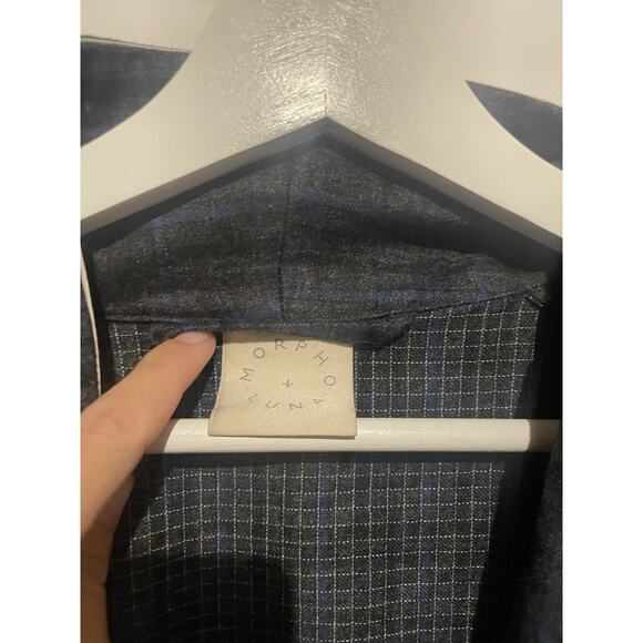 Morpho +‎ Luna Blue Plaid Wool Pajama Set Size Large Robe And Pants - Picture 3 of 12